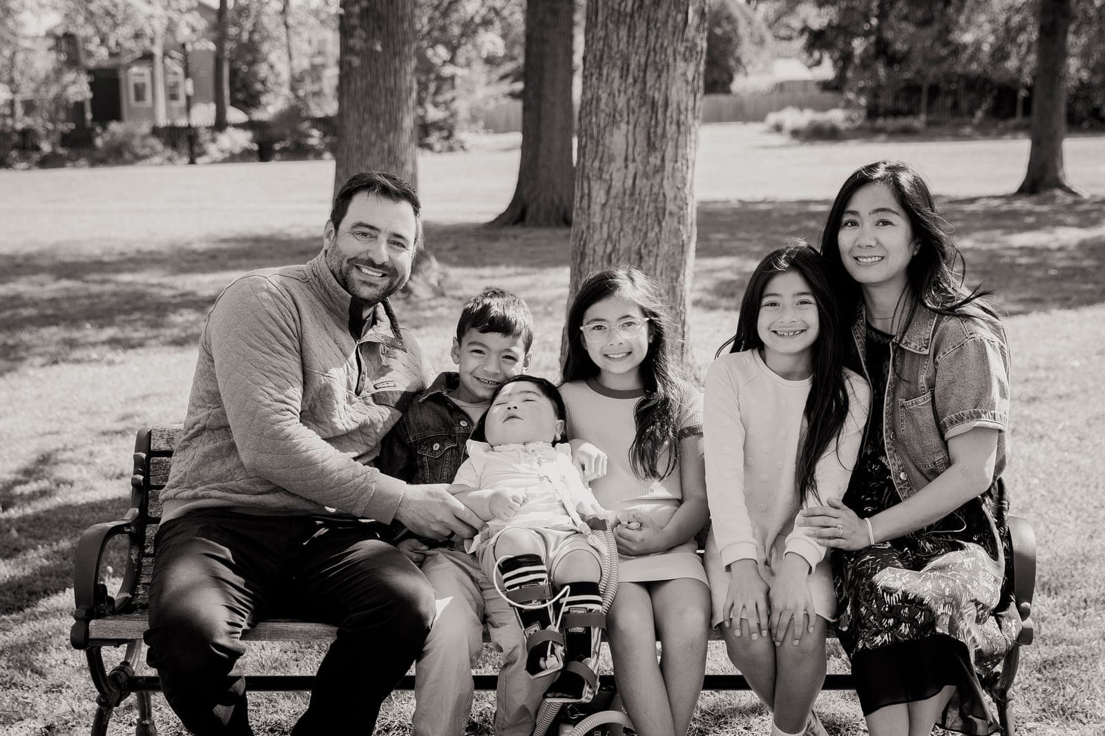 Ace is pictured with his family.