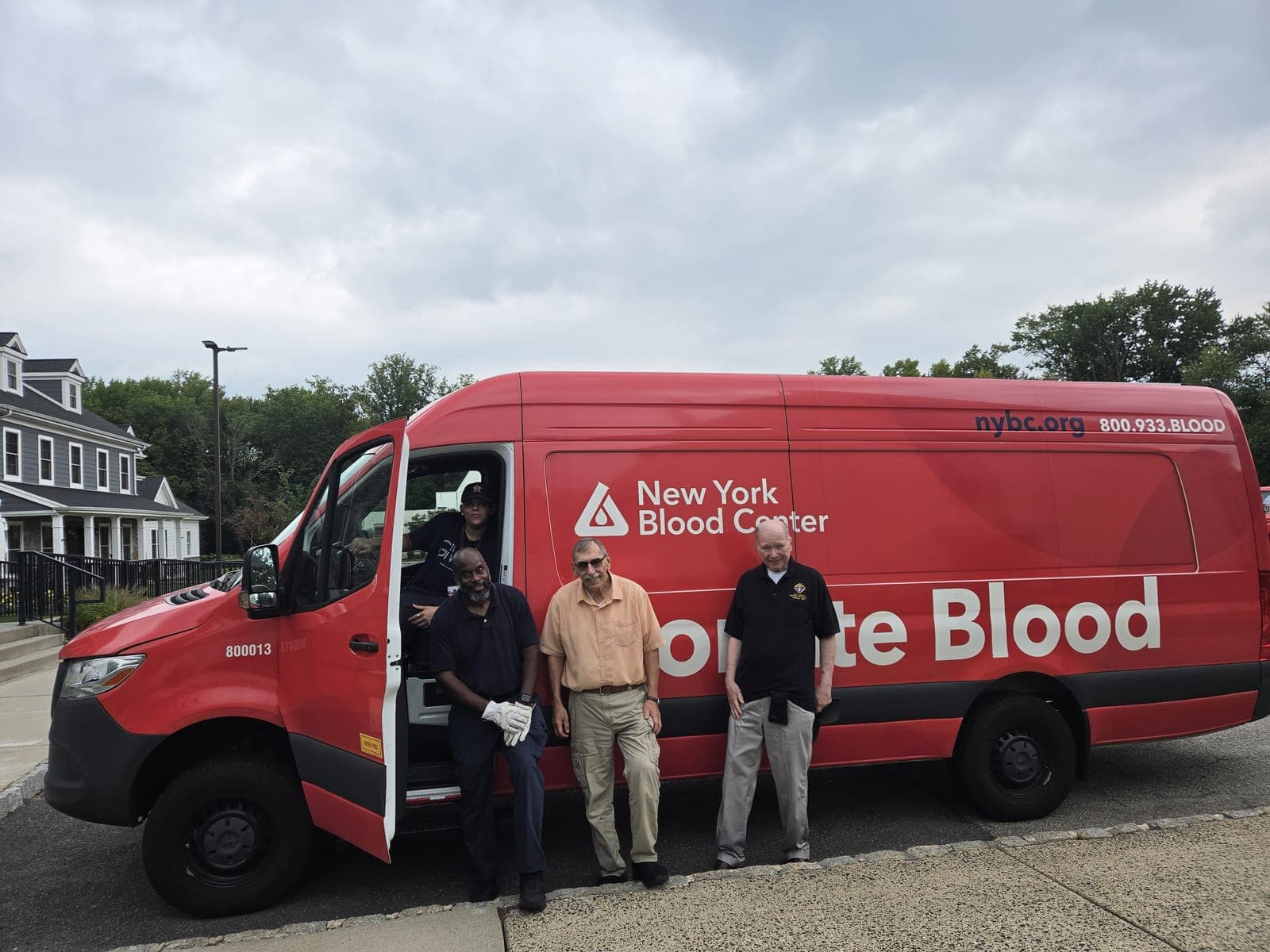 A New York Blood Center mobile blood-drive vehicle was on site for the August 31 community blood drive in Scotch Plains.